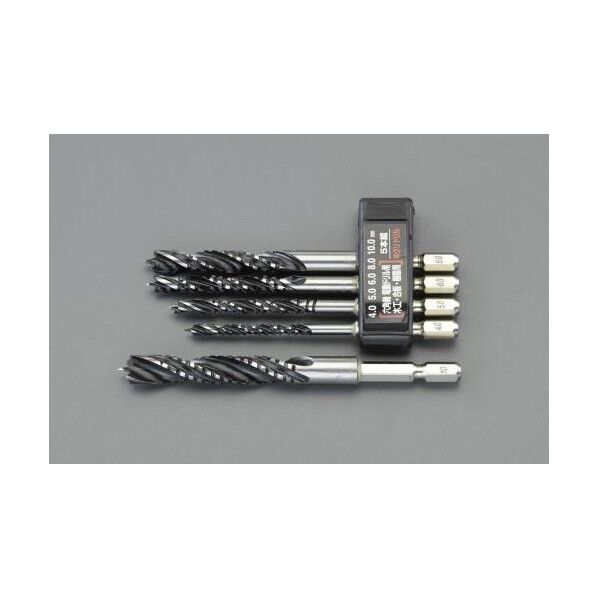 4.0-10.0mm/ 5本組 六角軸ドリル(木工用) 125g EA824DL-1