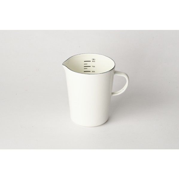 Style ホーローメジャーカップ ホワイト 14.5×11.5×14cm LD-168 1個