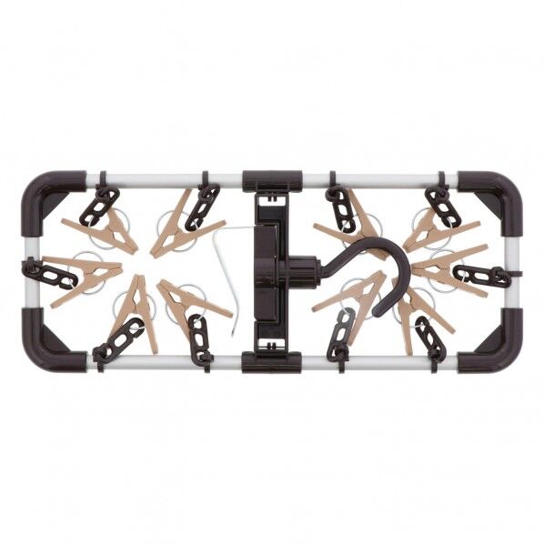 キッチンゾーン キッチン小物干しハンガー ブラウン 33.2×13.5×13cm MA-671 1個