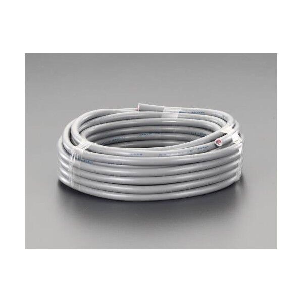 エスコ(esco) 300V/7A/20m ビニールキャブタイヤケーブル (3芯/灰) EA940AH-202 1個...