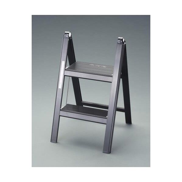 エスコ(esco) 357x182mmx0.52m/2段 踏台(アルミ製/ブラック) EA903AG-5 1台...