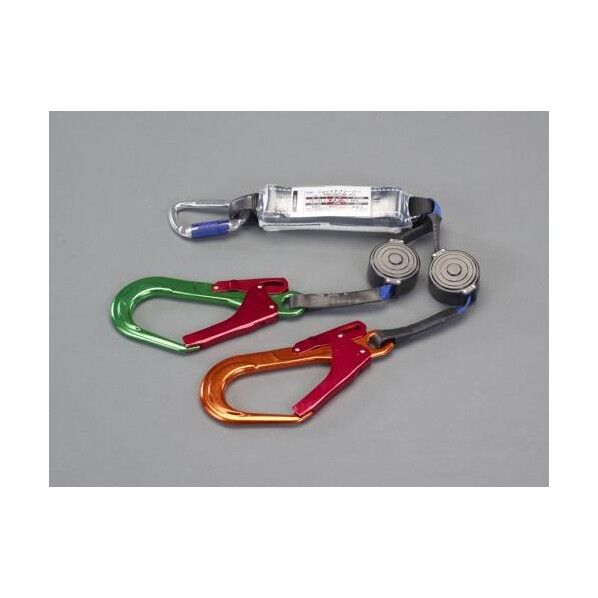 墜落制止用器具用ツインランヤード(巻取式) EA998PE-11 1個