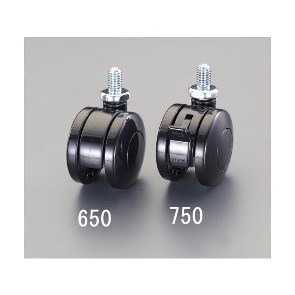 60mm キャスター(ツインホイール･U3/8x16ネジ)