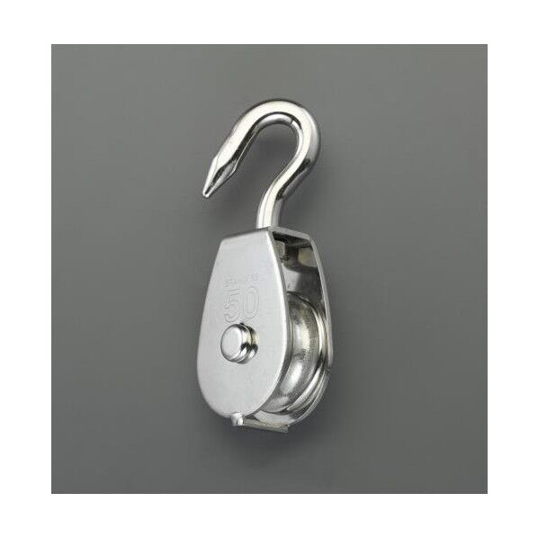 132mm 滑車(フック付･ステンレス製)