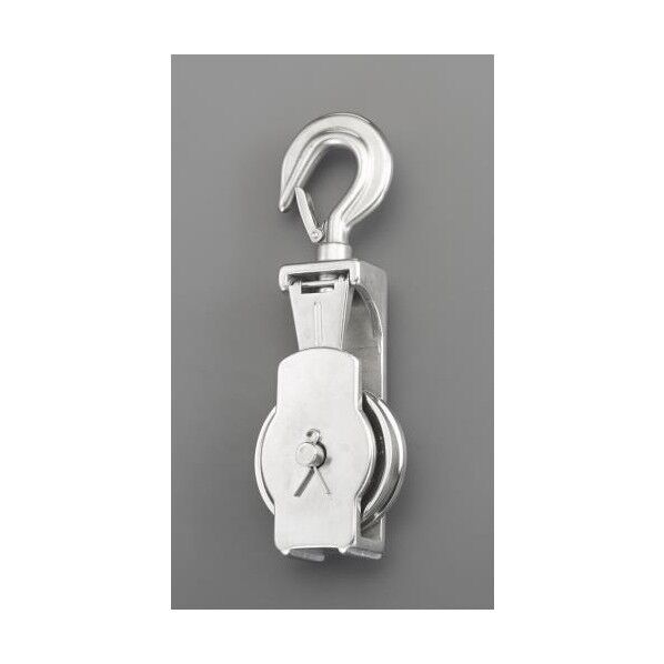 76.0mm [ワイヤー用フック付滑車(ステンレス製)