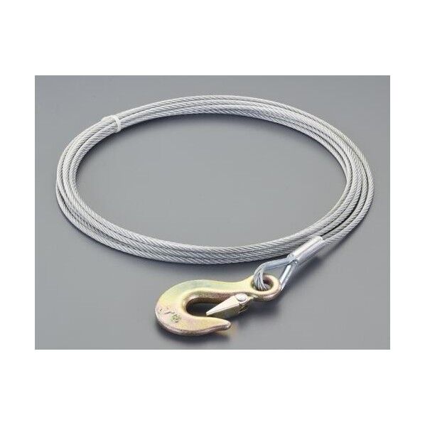 5mmx4.5m ハンドウィンチ用ワイヤー(フック付)