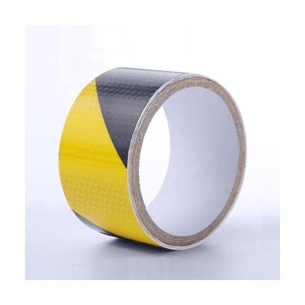 ハイレベル反射テープ(黒/黄) 50mmx10m EA983F-122 1個