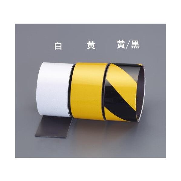 50x1000mm 反射マグネットシート(黄/黒)