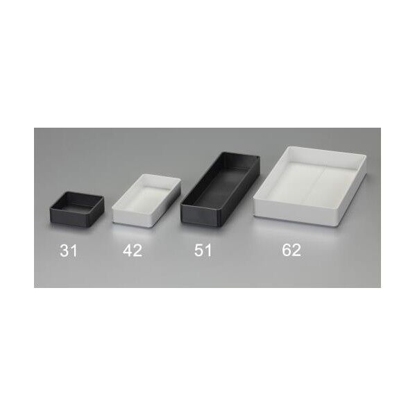 76x152x27mm デスク引き出し用トレー(黒)