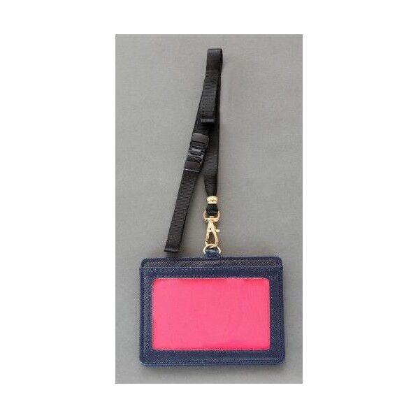 IDカードホルダー(ストラップ付/ネイビー) EA956VA-601 1個