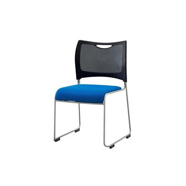 スタッキングチェアー(ブラック/ブルー) EA956XF-11 1個