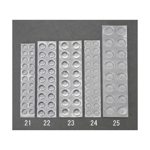 8x 2mm 粘着付クッションゴム(台形/22粒)