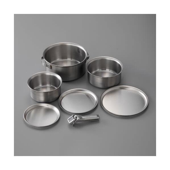 [6点組]鍋･皿セット(ステンレス製)