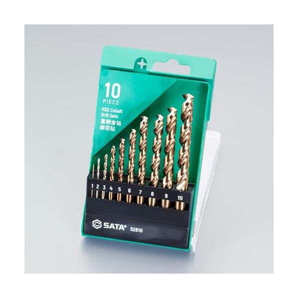1.0-10.0mm/10本組 ストレートドリル(CO-HSS)