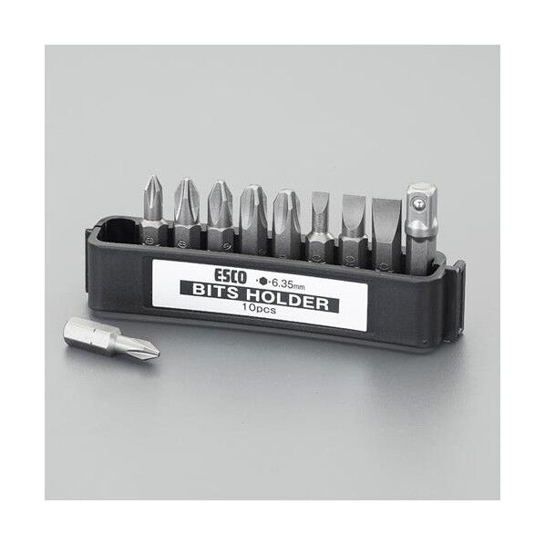 10本組 [+ -]ビット+1/4インチDRソケットアダプターセット