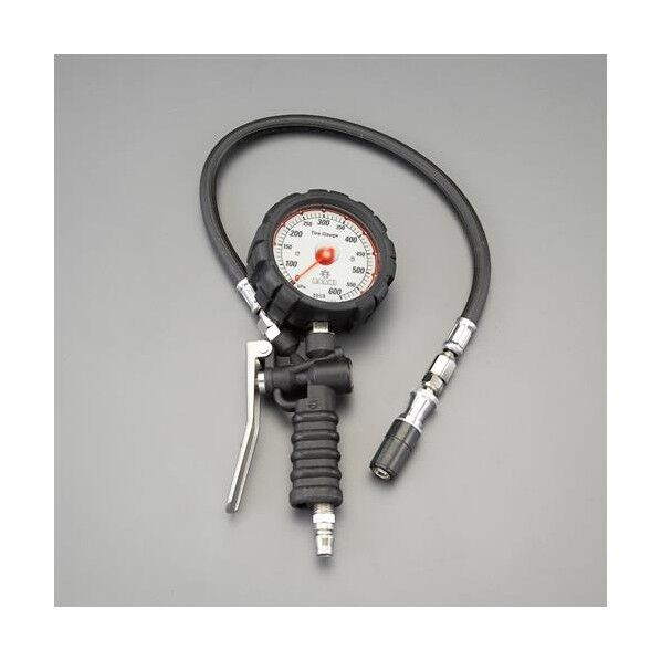 120-1200kPa タイヤゲージ&チャック EA123CH-12A 1個
