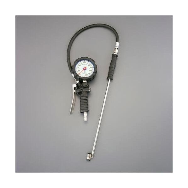 120-1200kPa タイヤゲージ&チャック(ISOホイール用)