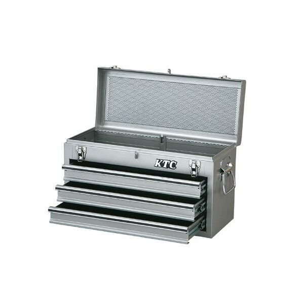 3段ツールキャビネット シルバー 520×215×300mm EA956A-82 1台