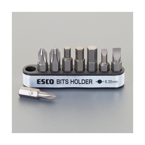 エスコ(esco) 8本組 [+-Hex]ドライバービット 25mm EA611E-110 1組...