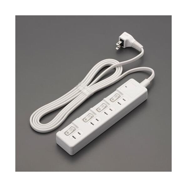 AC125V/15A×2.0m 節電タップ(個別スイッチ付) EA815GM-54B 1個