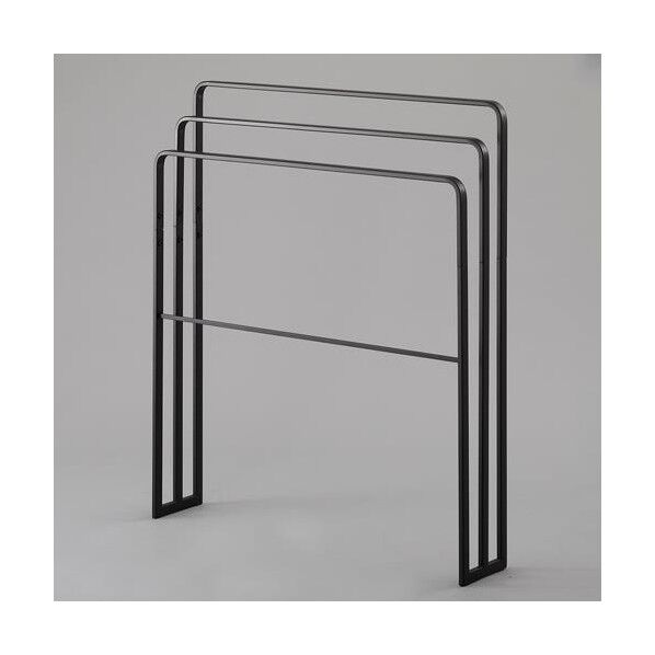 タオル掛ケ(スチール製・黒) 700×140×810mm EA951FD-63 1個