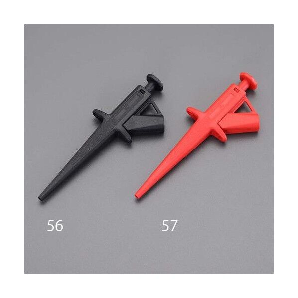 テストクリップ (先端フック型/黒) EA707NC-56 1個