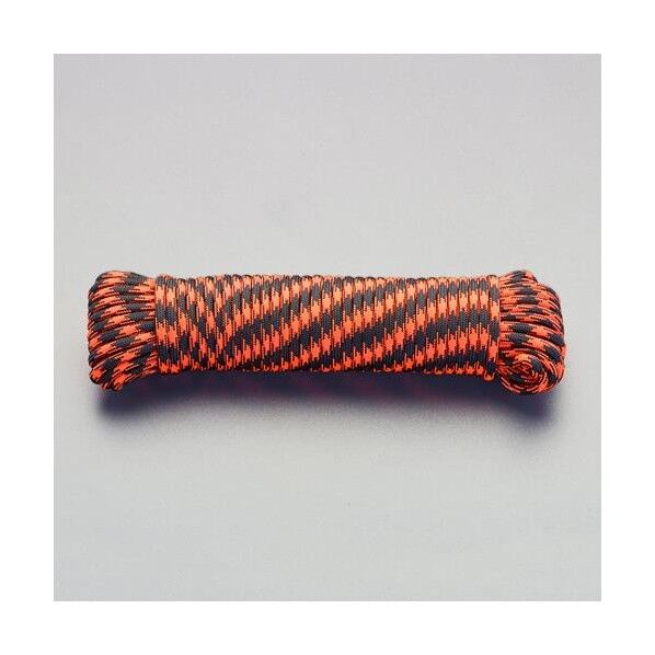 軽量パラシュートコード(黒/オレンジ)