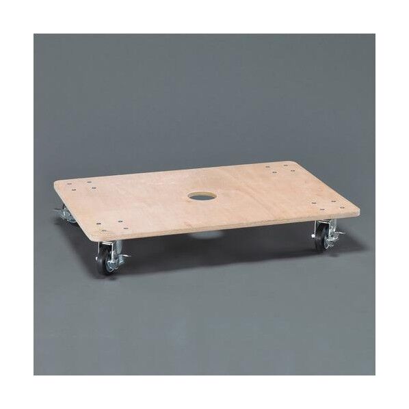 600x900mm/300kg ドーリー(ブレーキ付/木製)