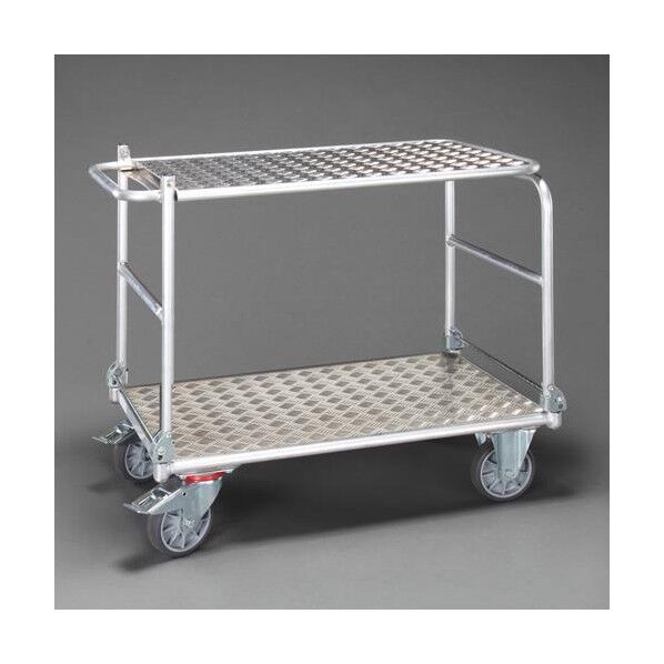 720x450mm/200kg 折畳み運搬車(二段/ブレーキ EA520BE-27 1台