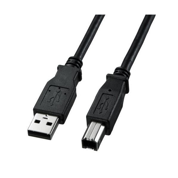 ※法人専用品※エスコ USBケーブル(A-B/2.0対応/黒) 1.0m EA764AJ-90 1個