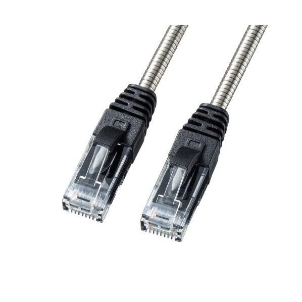 ※法人専用品※エスコ 1 m LANケーブル(CAT6/金属外被ケーブル) EA764BB-201 1個