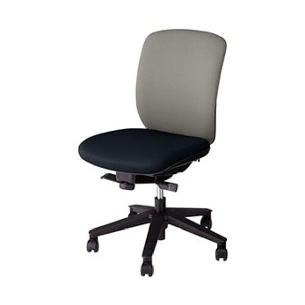 事務用チェア 背:グレー/座:ブラック 肘なし VE510F-GLB 1点