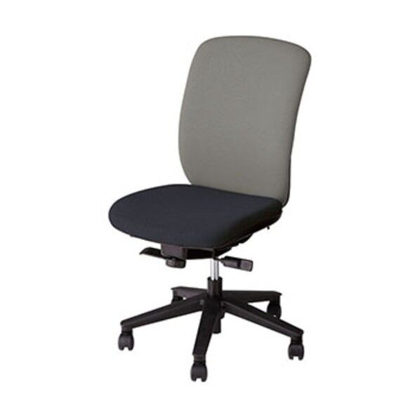 事務用チェア 背:グレー/座:ブラック 肘なし ハイバック VE512F-GLB 1点
