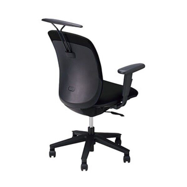 事務用チェア ブラック 可動肘付 ハンガー付 ハイバック