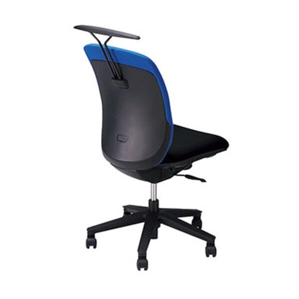 事務用チェア 背:ブルー/座:ブラック 肘なし ハンガー付 ハイバック VE512FH-BLB 1点