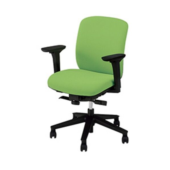 事務用チェア グリーン 可動肘付 VE511FA-GR 1点