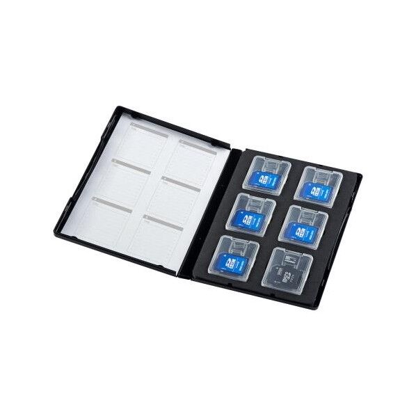 ※法人専用品※エスコ SD/micro SDカードケース(兼用クリアケース6枚入) EA759Z-103A 1個