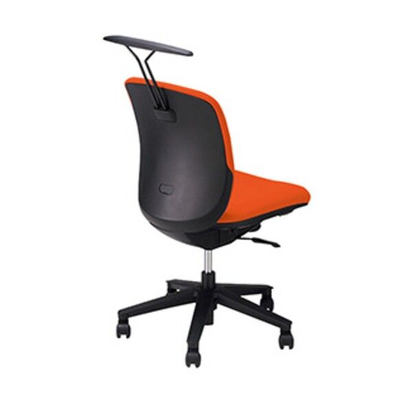 事務用チェア オレンジ 肘なし ハンガー付