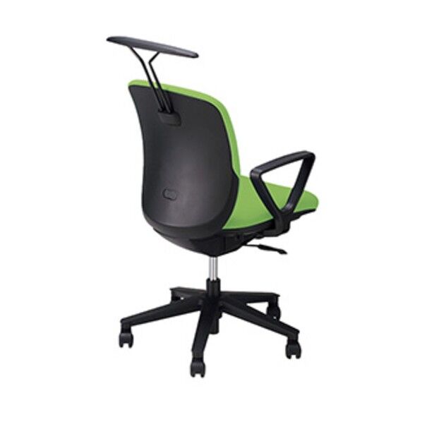 事務用チェア グリーン 固定肘付 ハンガー付 VE511FH-GR 1点