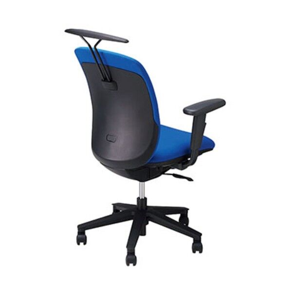 事務用チェア ブラック 可動肘付 ハンガー付 ビニールレザー ハイバック