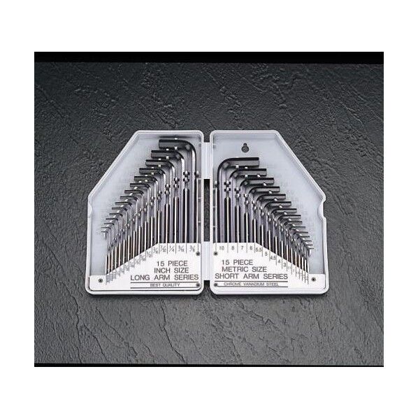 ［HEXagon］レンチ(インチ・ミリサイズセット) EA573VW-30 30本組