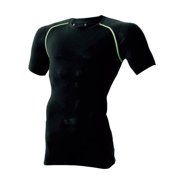 村上被服 半袖クールコットンコンプレッション 3L ブラック×ライムイエロー 187-3L-87 1点×10着...