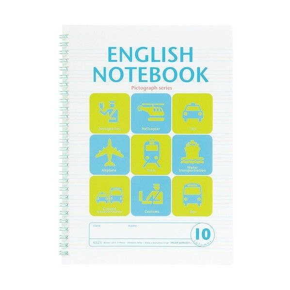 B5 ノート 英習字罫 10段 ブルー N523-02 1点x10冊