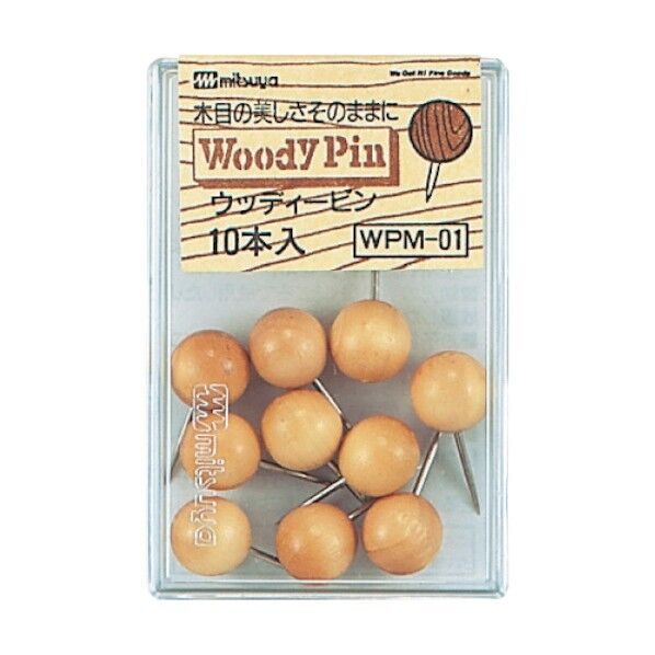 ミツヤ ウッディーピンマップ10MM WPM-01 10個×20箱