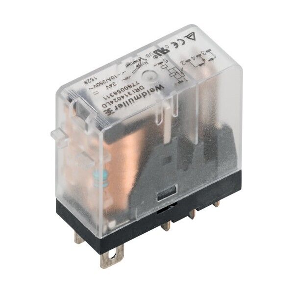 日本ワイドミュラー リレー DRIシリーズ DC24V駆動 10A C接点 極数1 LED、フリーホイールダイオード付き 7760056311 1個×20個