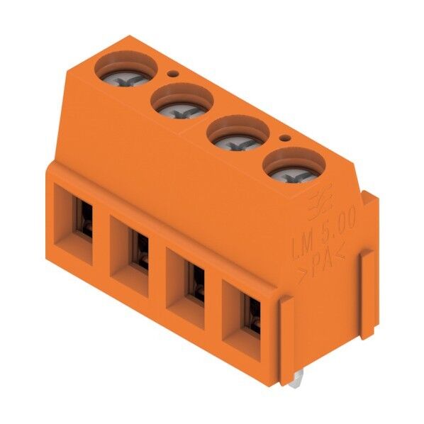 PCB端子台(LMシリーズ) ピッチ5.08mm 4極 ネジクランプ式 90度