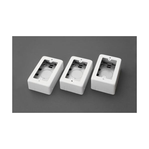 メタルモール用スイッチボックス 123×123×44mm ホワイト EA947JB-2