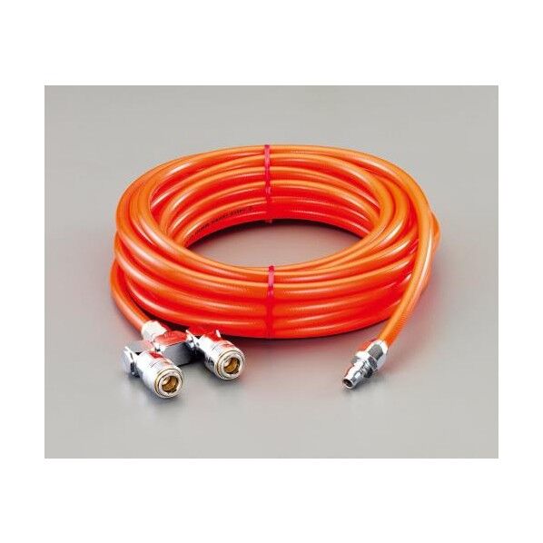 スイベル2連カプラー付ウレタンホース 8.5/12.5mm×3m EA125BH-3 1個