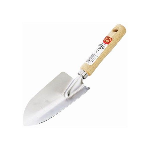 日本製 木柄移植コテ(太) 柄長:123mm 横巾:76mm 1個