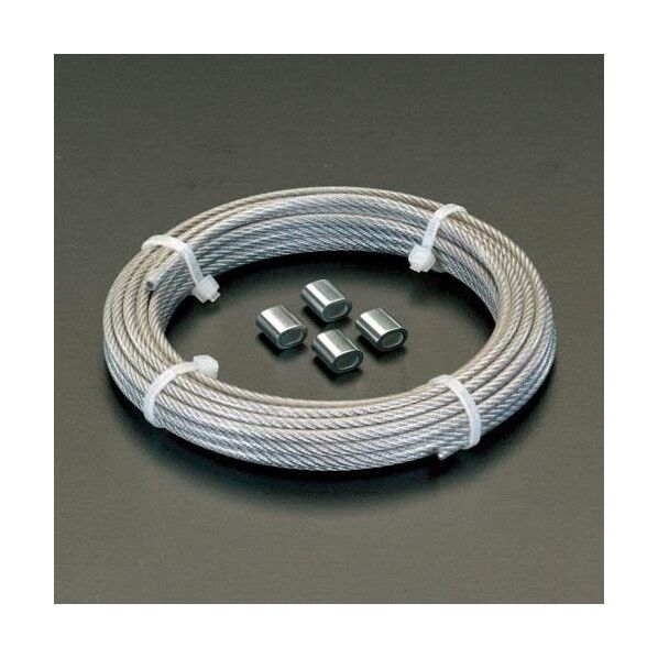 2.0/1.5x10M[ナイロン被覆]ステンレスロープ